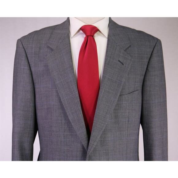 Brooks Brothers Gray Blue Glen Plaid 2-Btn Wool Stretch Suit 41R - Picture 3 of 9